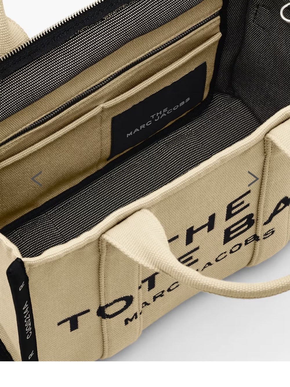 The Tote Bag Jacquard Medium Tote - Warm Sand - Picture 4 of 11